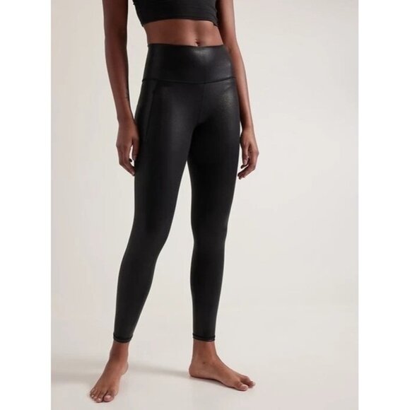 ATHLETA Salutation Stash Shine Tight in Black Size Small - Picture 1 of 8